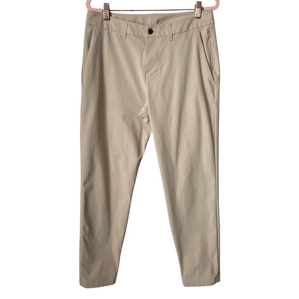 Lululemon Pants Mens Size 30 Khaki ABC Slim Fit Trouser Warpstreme M5AQYS